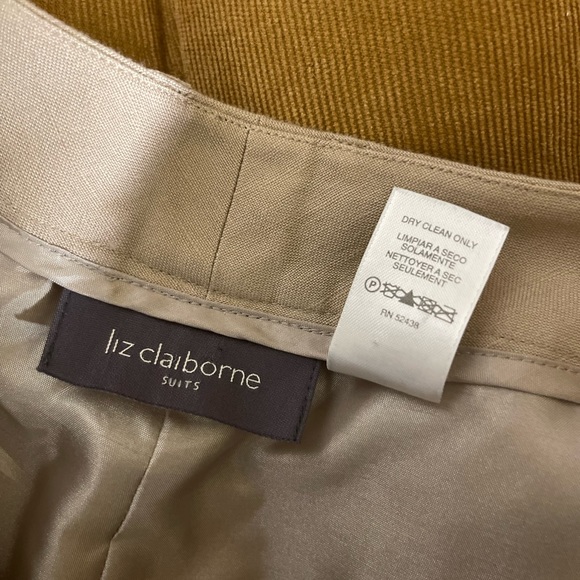 Liz Claiborne Tan and Pink Pants Suit Set Sz 8 - Picture 14 of 15